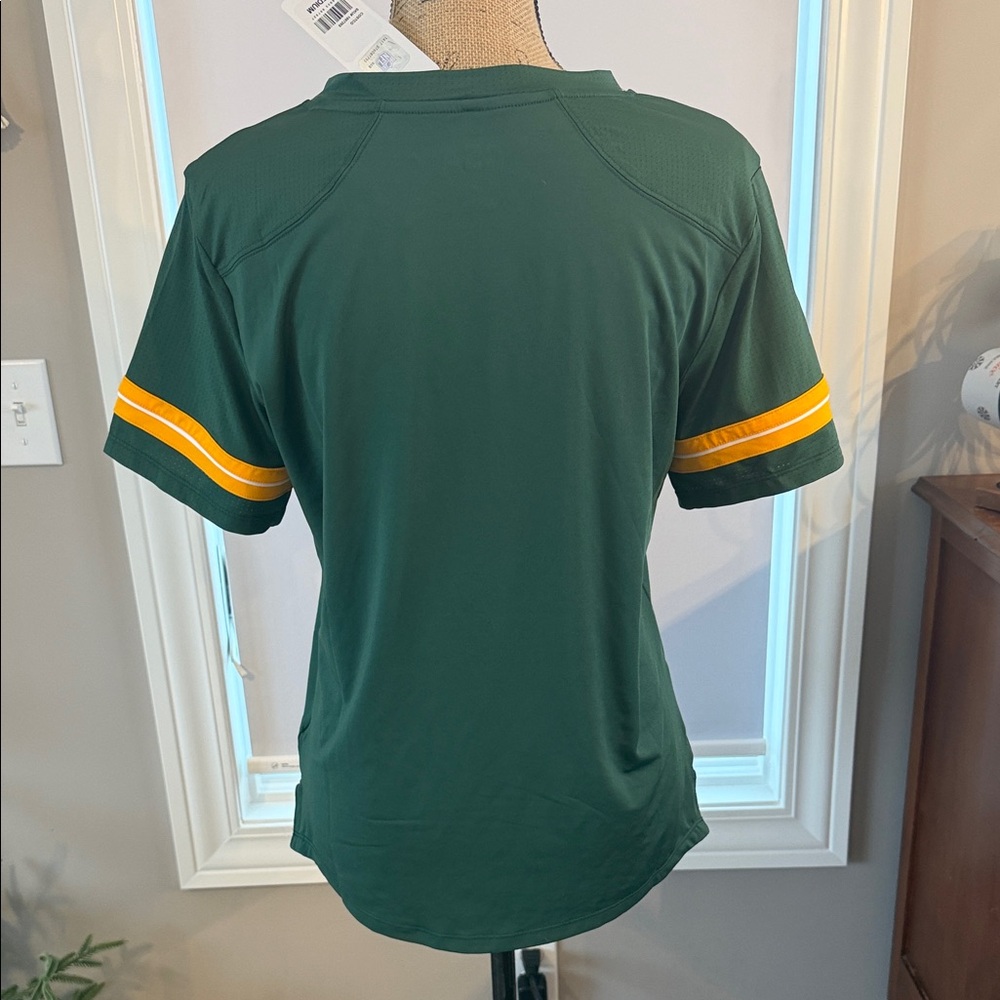 🆕 Packers Women's Green Lace-Up Football Top bay Size Medium - Picture 3 of 5